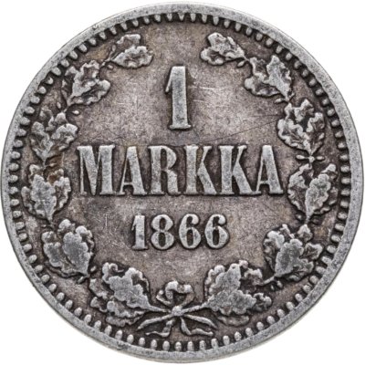 купить 1 марка 1866 S Российская Финляндия