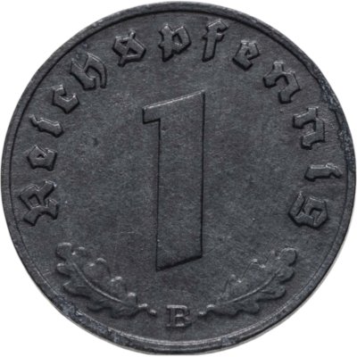 купить Германия (Третий рейх) 1 рейхспфенниг (reichspfennig) 1942 B