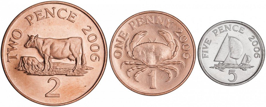 купить Гернси набор монет 2006 года (3 штуки)