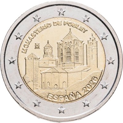 купить Испания 2 евро (euro) 2026 "ЮНЕСКО - Монастырь Поблет"