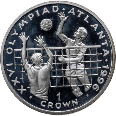 купить Гибралтар 1 крона (crown) 1996 года Игры XXVI летней Олимпиады Атланта 1996 - Волейбол