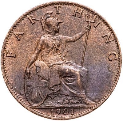 купить Великобритания 1 фартинг (farthing) 1901