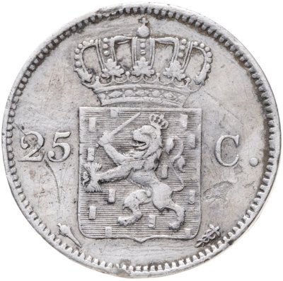 купить Нидерланды 25 центов 1825