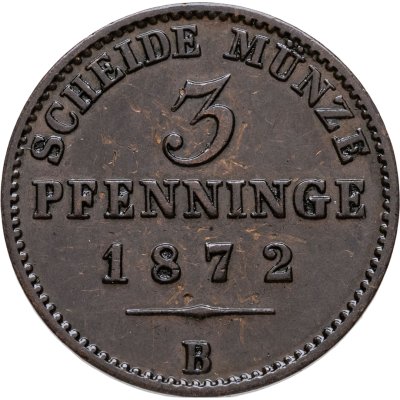 купить Германия, Пруссия 3 пфеннинга 1872