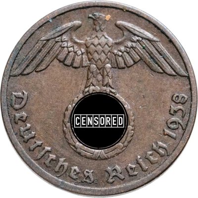 купить Германия, Третий рейх 1 рейхспфенниг (reichspfennig) 1938 "А"