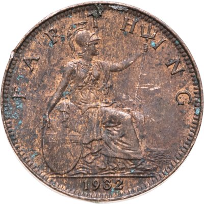 купить Великобритания 1 фартинг (farthing) 1932