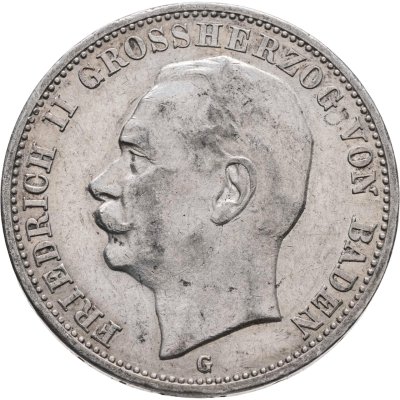 купить Германия (Империя) 3 марки (mark) 1914 G Баден