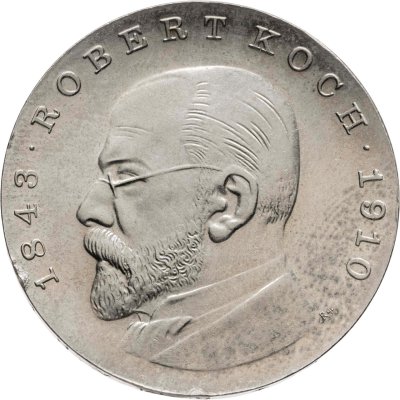 купить Германия (ГДР) 5 марок 1968 "125 лет со дня рождения Роберта Коха"