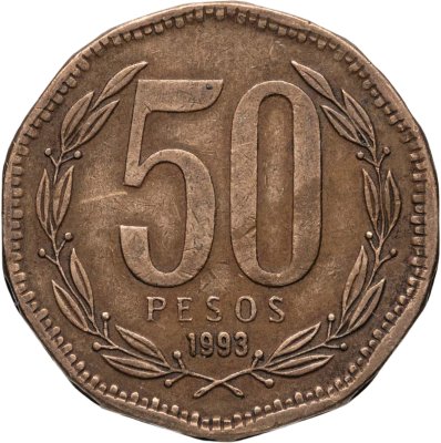 купить Чили 50 песо 1993