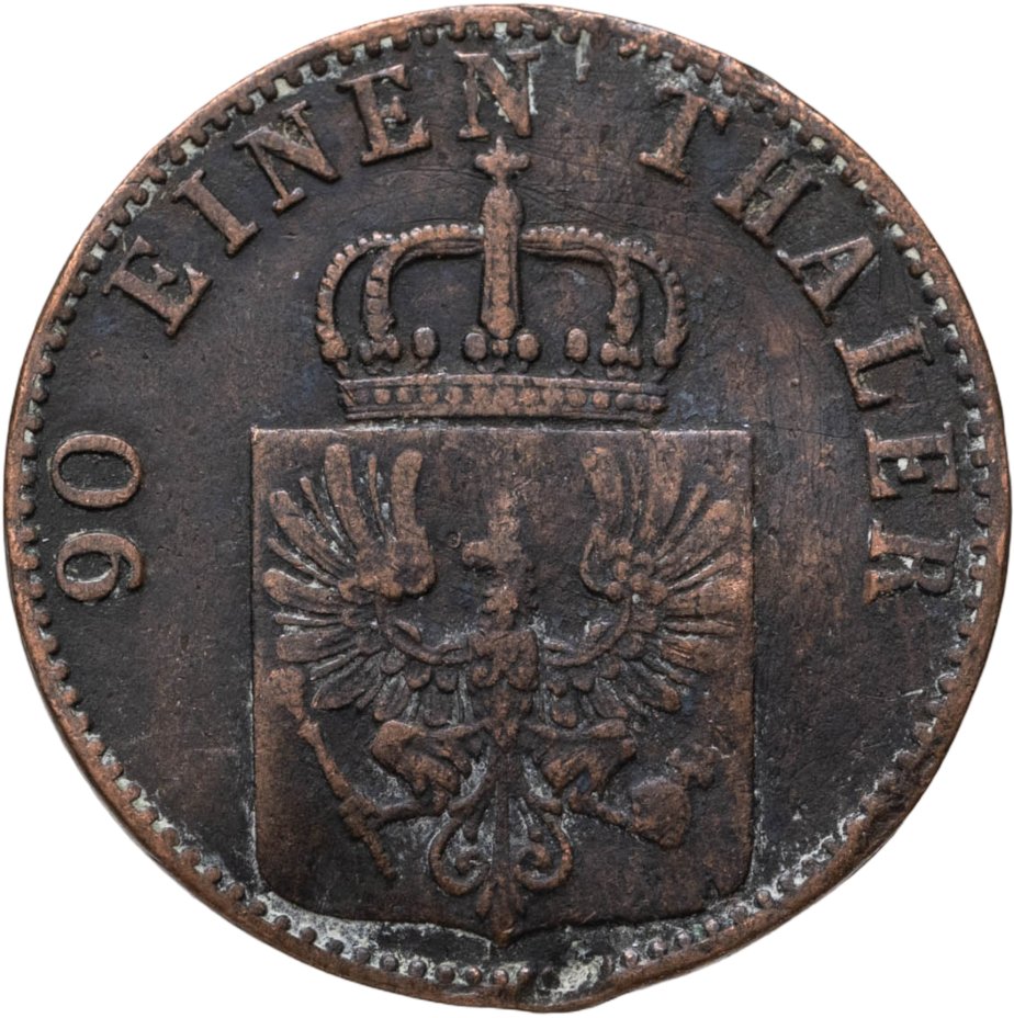 купить Германия, Пруссия 4 пфеннига (pfennige) 1865