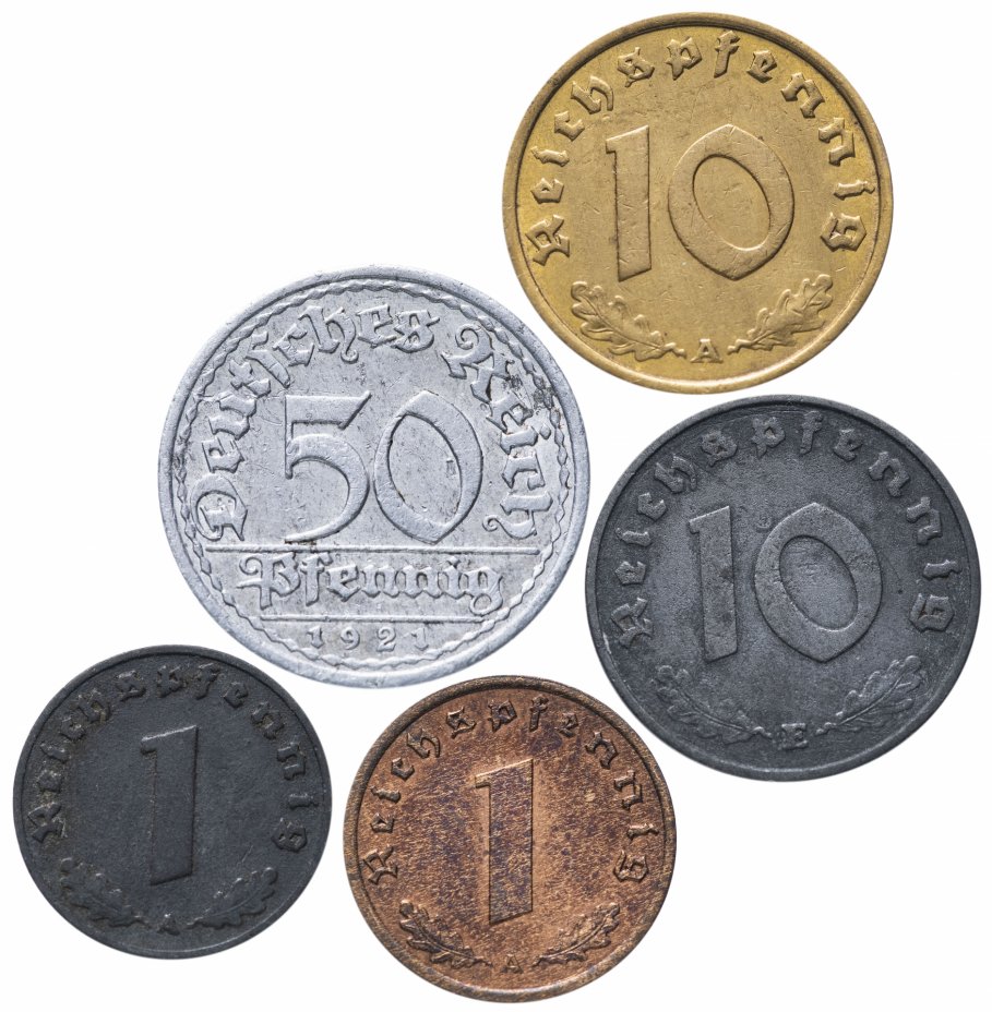 купить Германия набор из 5 монет 1921-1942