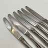 Купить Набор из 6-ти столовых ножей, украшенных растительным декором, нержавеющая сталь, Павловский завод художественных металлоизделий им. С.М. Кирова, СССР, 1970-1990 гг.