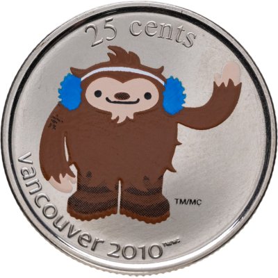 купить Канада 25 центов (cents) 2008 "Ванкувер 2010 Олимпийские талисманы - Кватчи"