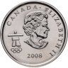 Купить Канада 25 центов (cents) 2008 "Ванкувер 2010 Олимпийские талисманы - Кватчи"