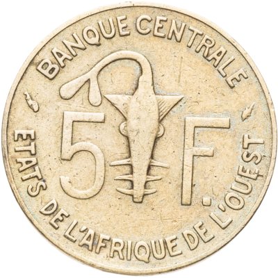 купить Западная Африка (BCEAO) 5 франков (francs) 1975