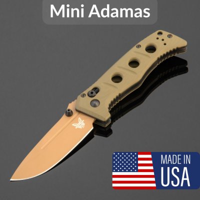 купить Складной нож Benchmade Mini Adamas, сталь CruWear, рукоять Olive Drab G10, артикул 273FE-2, США