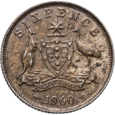 купить Австралия 6 пенсов (pence) 1960
