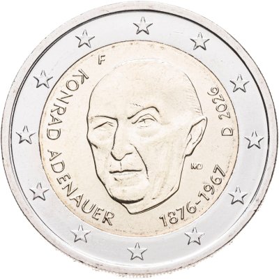 купить Германия 2 евро 2026 "Конрад Аденауэр" Двор F