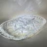Купить Менажница с резным геометрическим декором, хрусталь, алмазная грань, СССР, 1970-1990 гг.
