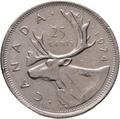 купить Канада 25 центов (cents) 1974 Молодая королева