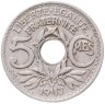Купить Франция 5 сантимов (centimes) 1917  Отверстие в центре