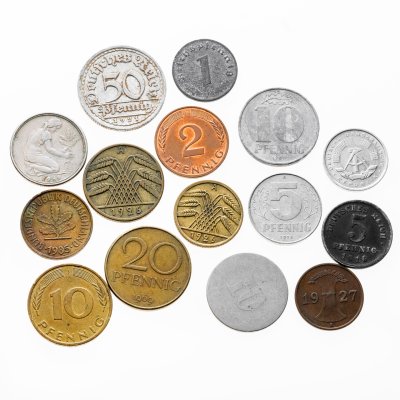 купить Германия набор из 15 монет 1, 2, 5, 10, 20, 50 пфеннигов (pfennig) 1916-1992