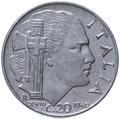 купить Италия 20 чентезимо 1940