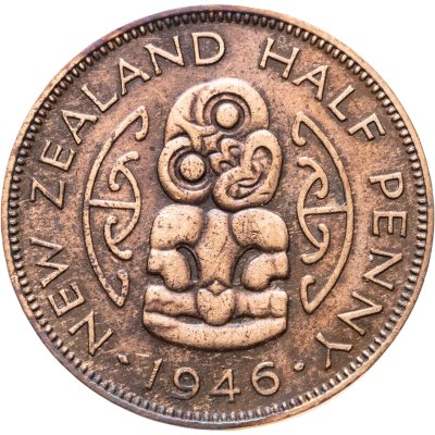купить Новая Зеландия 1/2 пенни (penny) 1946