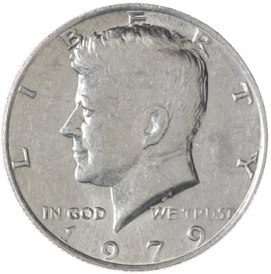 купить США 50 центов (1/2 доллара, half dollar) 1979 P Kennedy Half Dollar (Кеннеди) без знака монетного двора "P" - Филадельфия