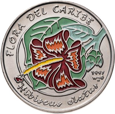 купить Куба 1 песо (peso) 1997 Карибская флора - Гибискус волнистый
