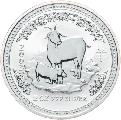 купить Австралия 2 доллара 2003 "Восточный календарь. Год козы - Лунар"