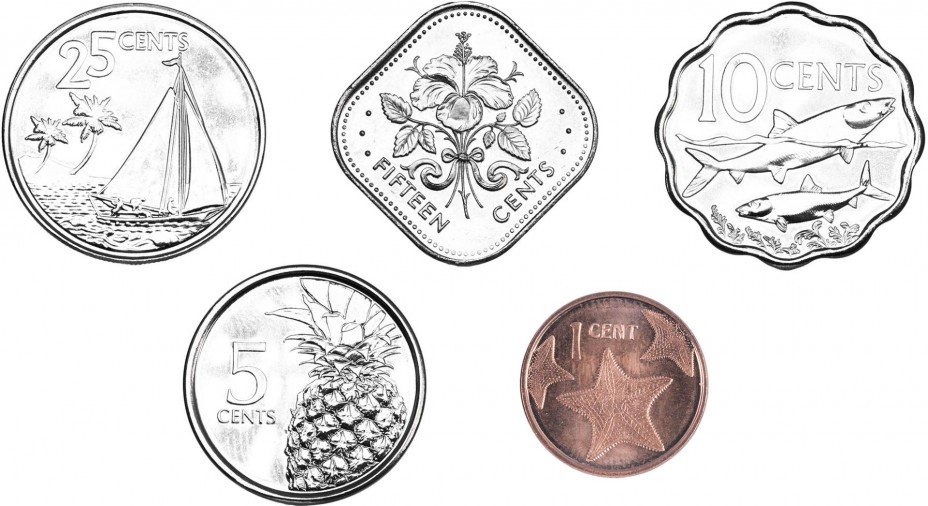 купить Багамские острова набор монет 2005-2016 (5 штук)
