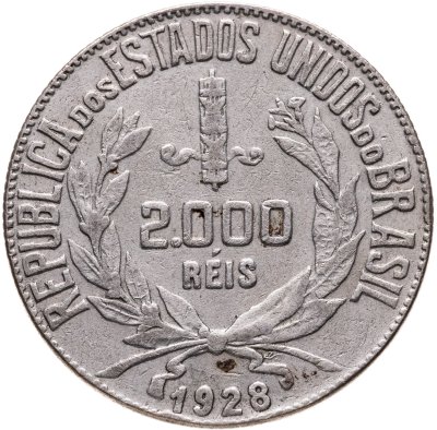 купить Бразилия 2000 реалов (рейс, reis) 1928