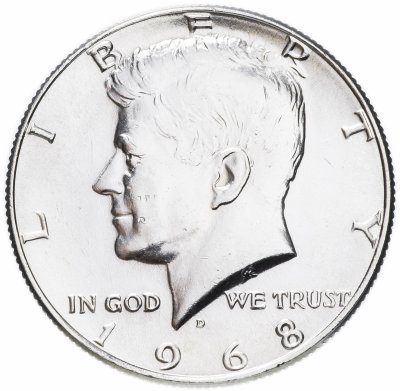 купить США 50 центов (1/2 доллара, half dollar) 1968