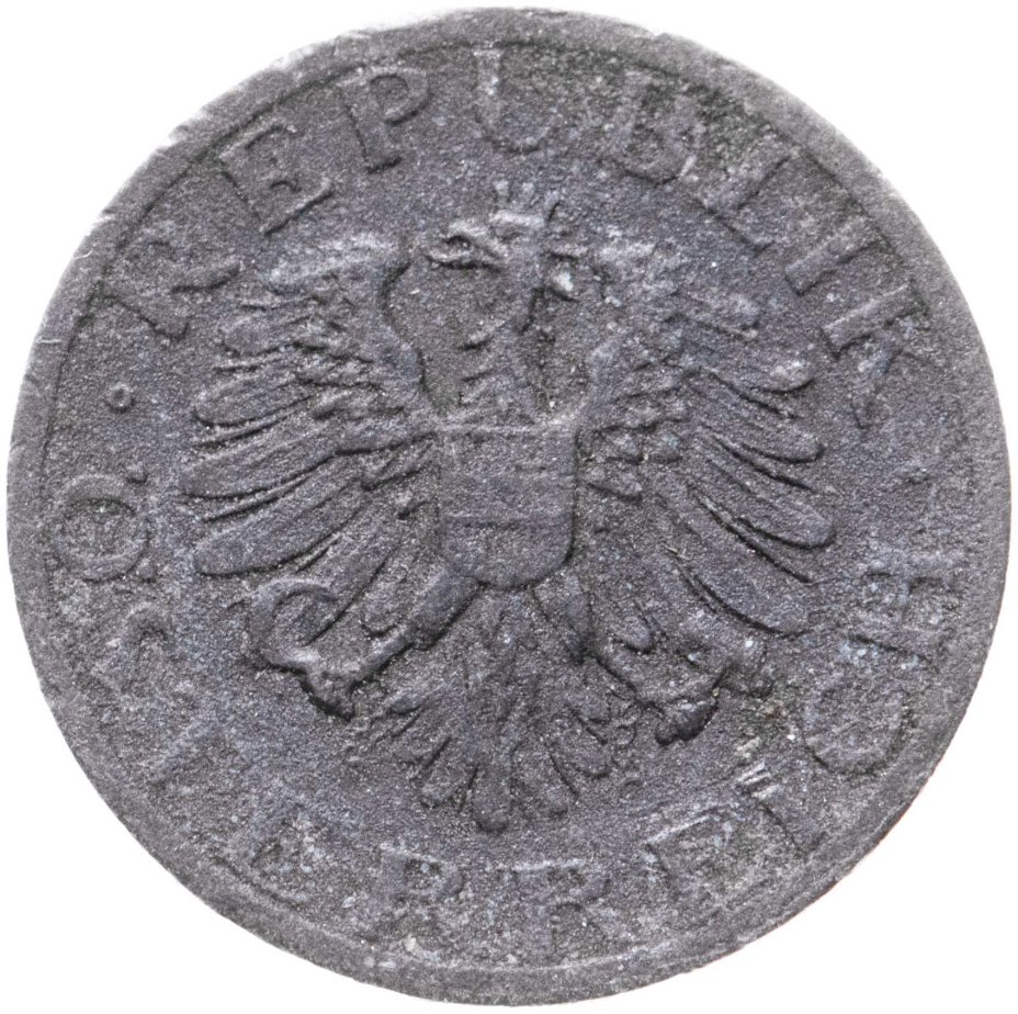 Монета Австрия 1 грош (grosz) 1947 стоимостью 360 руб.