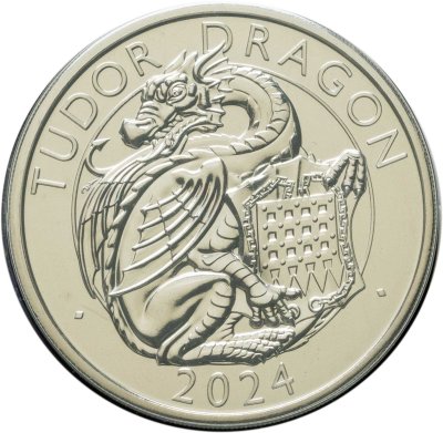 купить Великобритания 5 фунтов 2024 "Звери Тюдоров - Дракон Тюдора" в буклете