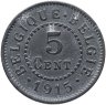 Купить Бельгия 5 сантимов (centimes) 1915