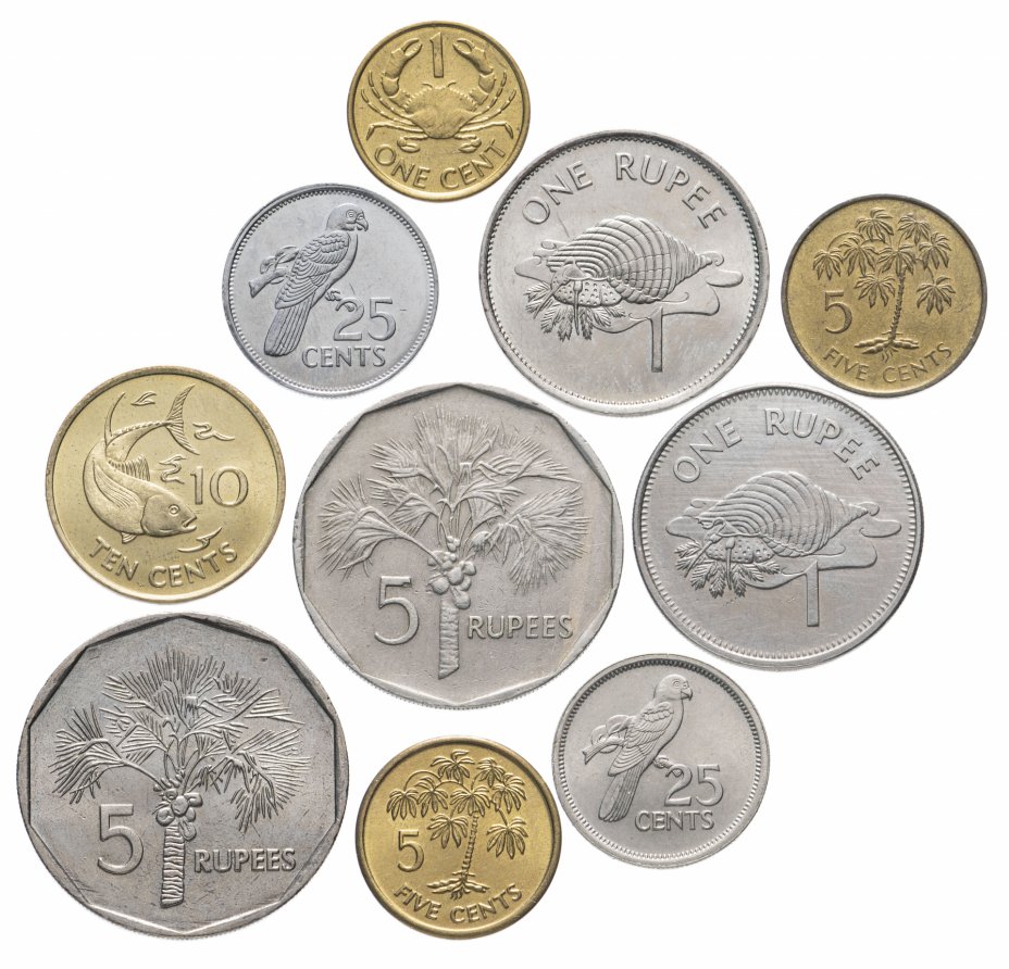 купить Сейшельские Острова набор из 10 монет 1982-2010