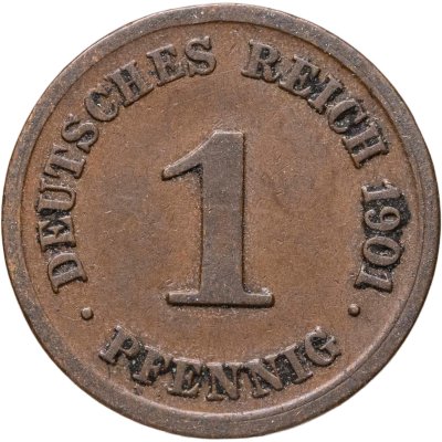 купить Германия 1 пфенниг 1901 G