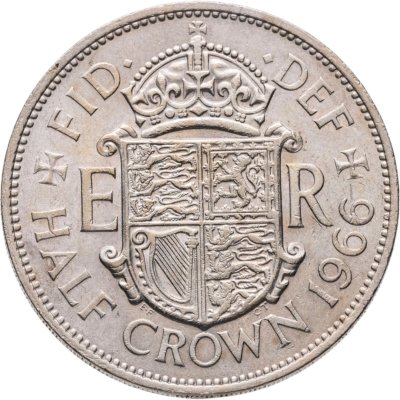 купить Великобритания 1/2 кроны (crown) 1966