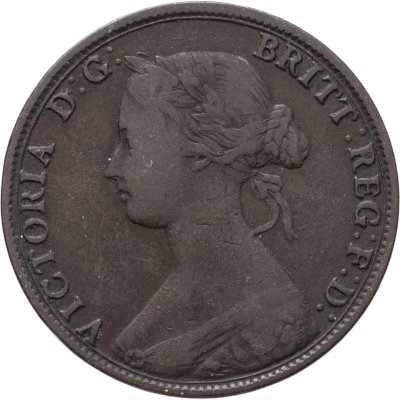 купить Великобритания 1/2 пенни (penny) 1863