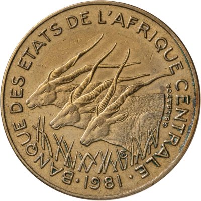 купить Центральная Африка (BEAC) 5 франков (francs) 1981