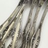 Купить Набор столовых ложек на 6 персон с цветочным декором на черенках, нержавеющая сталь, Кировский завод, СССР, 1970-1990 гг.