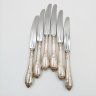 Купить Набор из 6 ножей с растительным декором, мНЦ (медь-никель-цинк), нержавеющая стал, СССР, 1970-1980 гг.