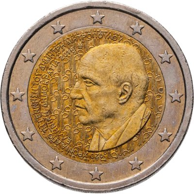 купить Греция 2 евро (euro) 2016 "120 лет со дня рождения Димитриса Митропулоса"