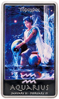 купить Ниуэ 2 доллара 2012 "Знаки Зодиака - Водолей"