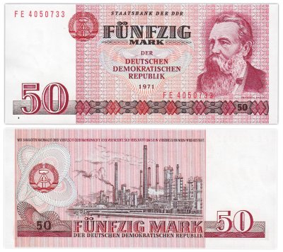 купить Германия (ГДР) 50 марок 1971 (Pick 30а) Фридрих Энгельс
