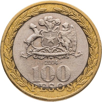 купить Чили 100 песо (pesos) 2004
