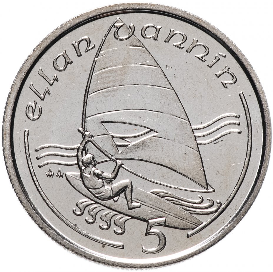 купить Остров Мэн 5 пенсов (pence) 1989