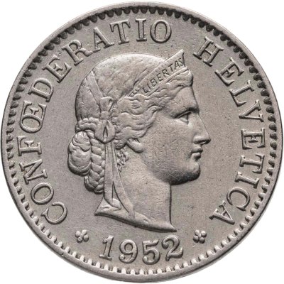 купить Швейцария 5 раппенов 1952-1979